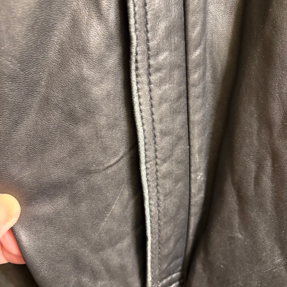 Clairborne Lamb Black Leather Bomber Jacket Men's L - Picture 9 of 16